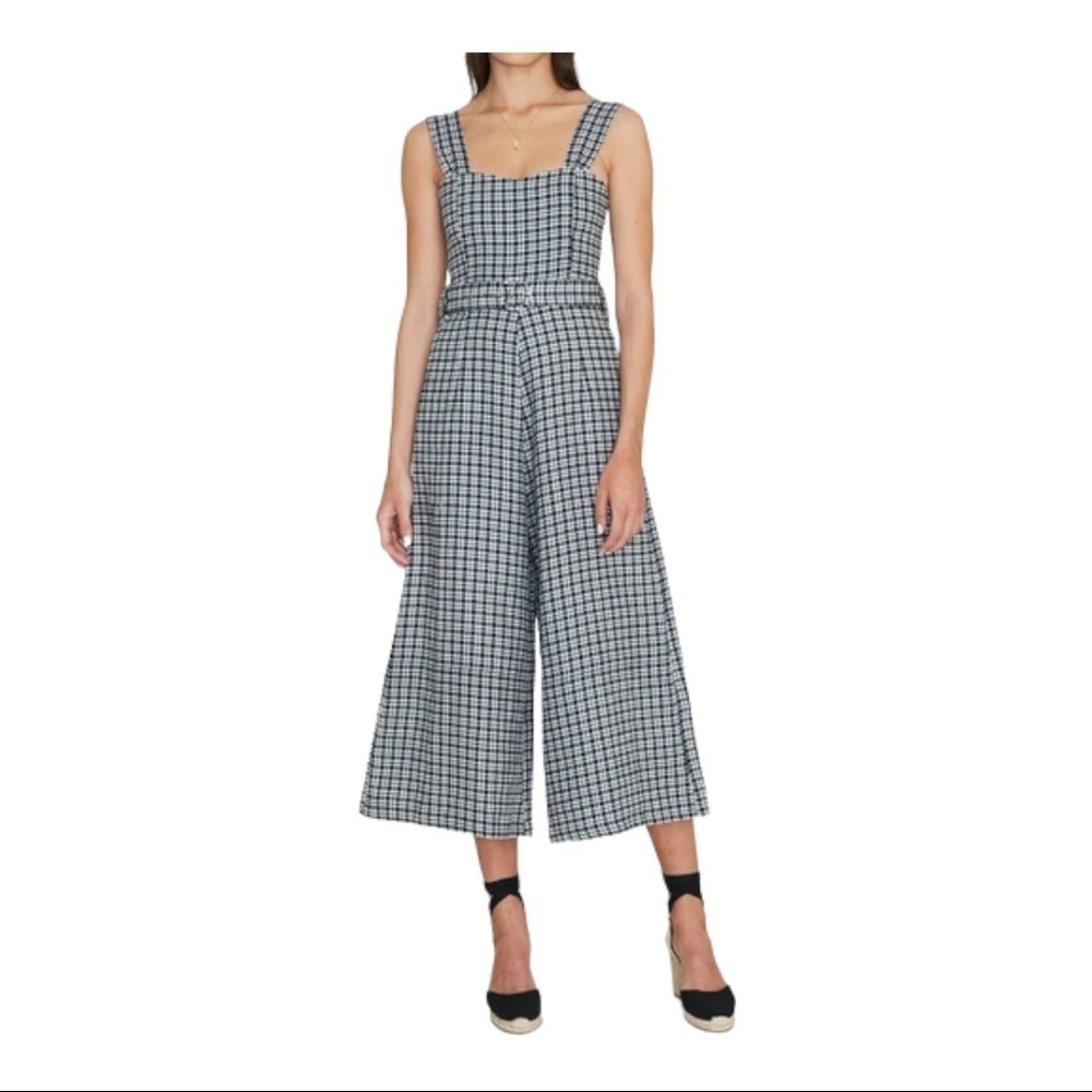 FAITHFULL the Brand Liv Check Linen Jumpsuit Emelinah Check